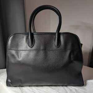 Black Large Tote Bag - Gold Hardware - NWOT - Black Soft Top Grain Leather
